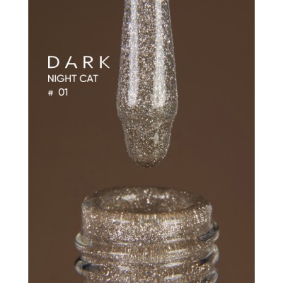 Dark gel polish Night Cat 01 10 ml