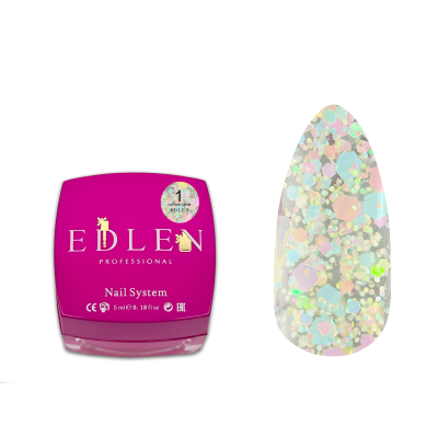 Gel polish Confetti Glitter Edlen 5 ml no.01