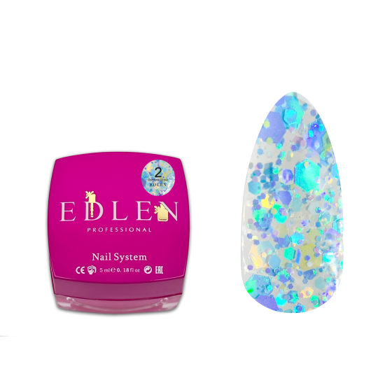 Gel polish Confetti Glitter Edlen 5 ml no.02