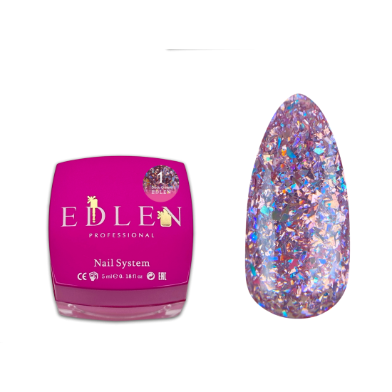 Gel polish Disco Glitter Edlen 5 ml no.01