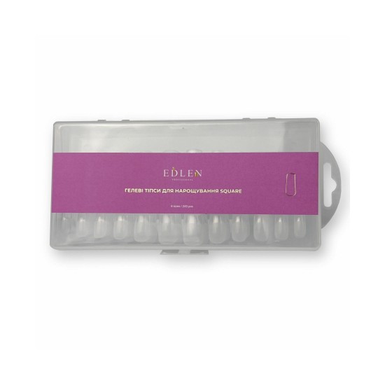 Square Edlen Gel Extension Tips (Square) 240 pcs
