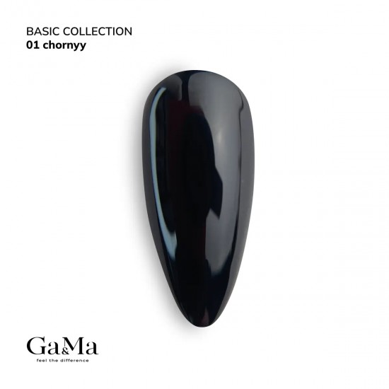 Gel polish Basic 001 black 15 ml GAMA