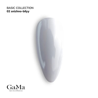 Gel polish Basic 002 snow-white 15 ml GAMA