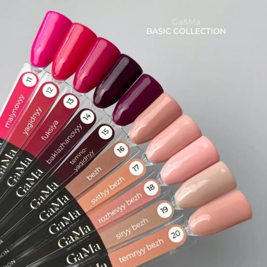 Gel polish Basic 012 berry 10 ml GAMA