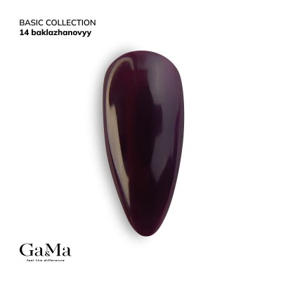 Gel polish Basic 014 eggplant 10 ml GAMA