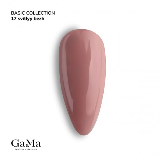 Gel polish Basic 017 light beige 10 ml GAMA