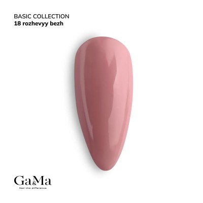 Gel polish Basic 018 pink beige 10 ml GAMA