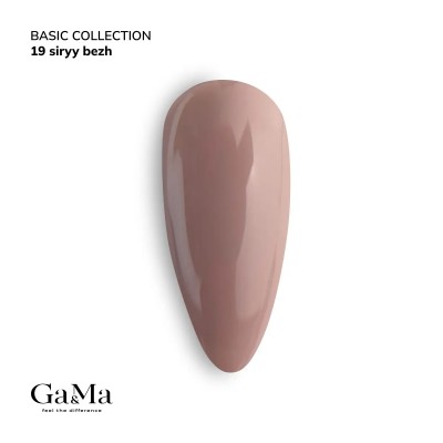 Gel polish Basic 019 gray beige 10 ml GAMA