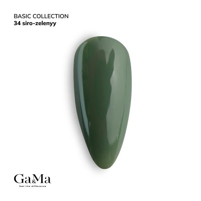 Gel polish Basic 034 gray-green 10 ml GAMA