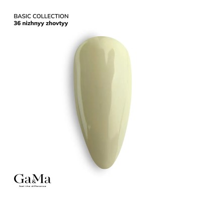 Gel polish Basic 036 gentle yellow 10 ml GAMA