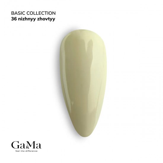 Gel polish Basic 036 gentle yellow 10 ml GAMA