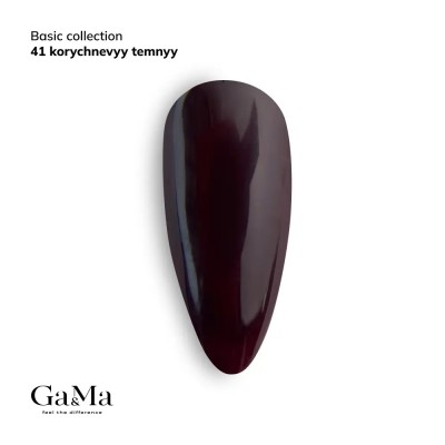 Gel polish Basic 041 UPDATED brown dark 10 ml GAMA