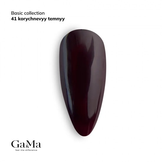 Gel polish Basic 041 UPDATED brown dark 10 ml GAMA