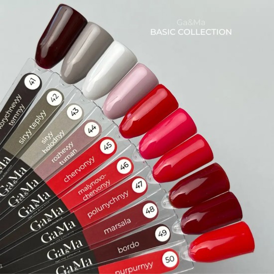 Gel polish Basic 046 crimson-red 10 ml GAMA