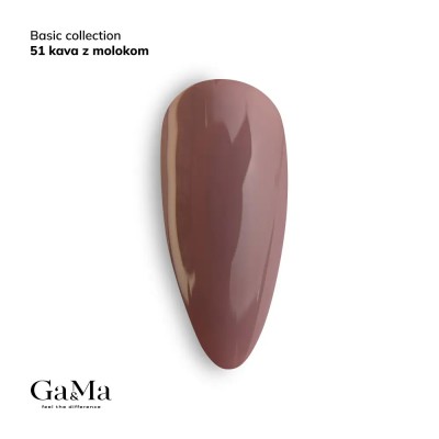Gel polish Basic 051 coffee with milk 10 ml GAMA