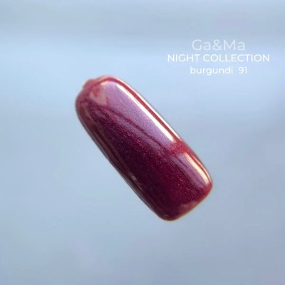 Gel polish Night 091 BURGUNDY 10 ml GAMA