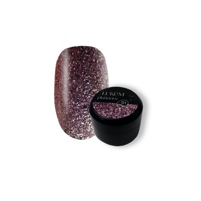 Platinum gel paint no.01 LUKUM 5 ml (Cold Rose)