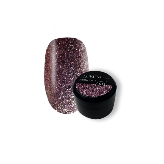Platinum gel paint no.01 LUKUM 5 ml (Cold Rose)