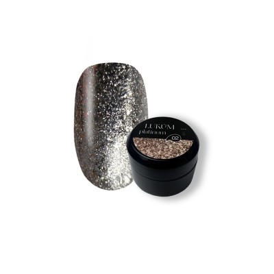 Platinum gel paint no.02 LUKUM 5 ml (Silver)