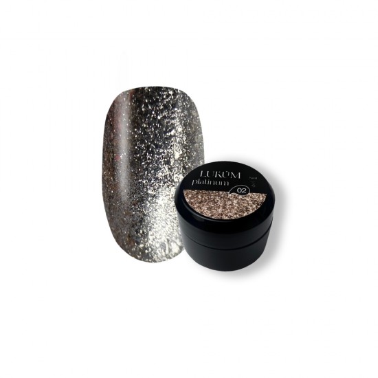 Platinum gel paint no.02 LUKUM 5 ml (Silver)