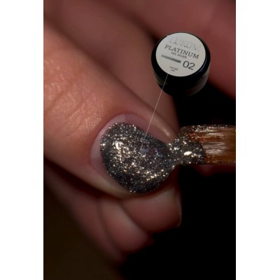 Platinum gel paint no.02 LUKUM 5 ml (Silver)