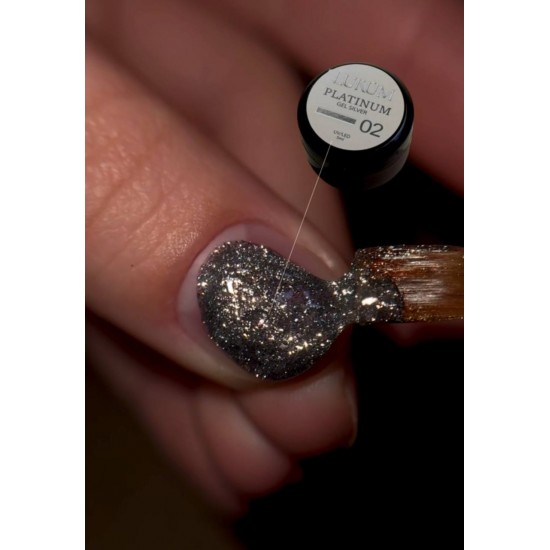 Platinum gel paint no.02 LUKUM 5 ml (Silver)