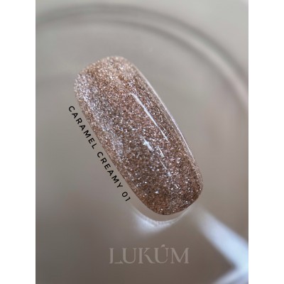 Gel polish CARAMEL creamy no.01 LUKUM 10 ml