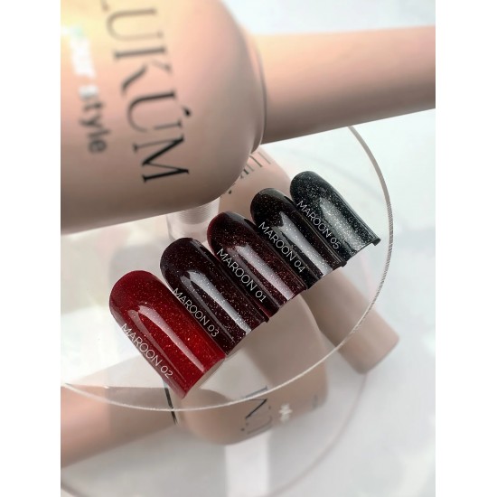 Gel polish Maroon Collection no.01 LUKUM 10 ml 