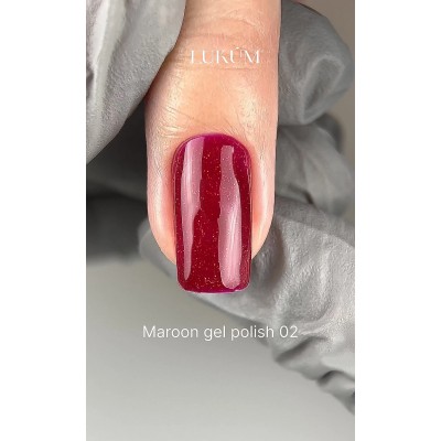 Gel polish Maroon Collection no.02 LUKUM 10 ml 