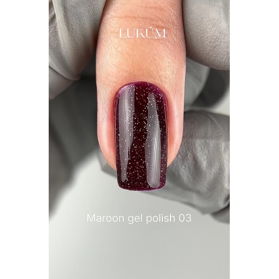 Gel polish Maroon Collection no.03 LUKUM 10 ml 
