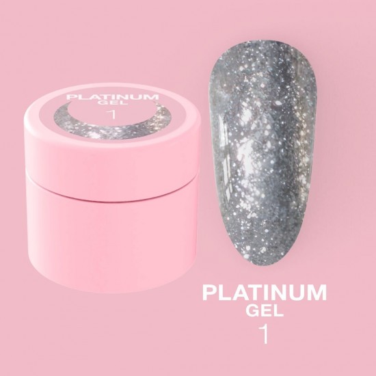 Nail glitter Platinum Gel no.1 5ml Lunamoon