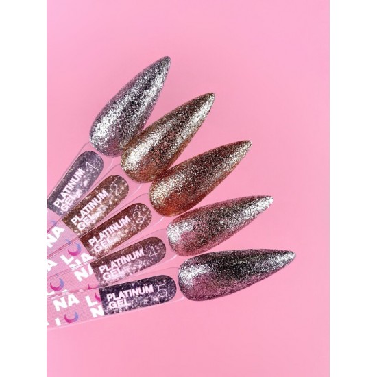 Nail glitter Platinum Gel no.2 5ml Lunamoon