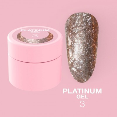 Nail glitter Platinum Gel no.3 5ml Lunamoon