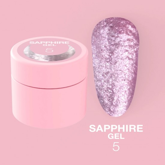 Nail glitter Sapphire Gel no.5 5ml Lunamoon