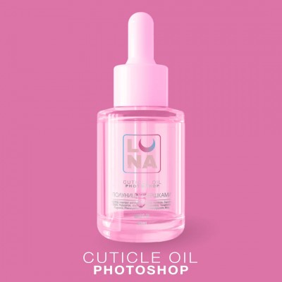 Dry cuticle oil with strawberry aroma and cream Photoshop Oil 30 ml Lunamoon