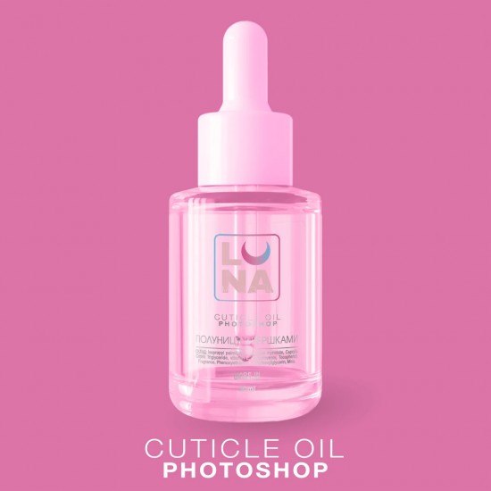Dry cuticle oil with strawberry aroma and cream Photoshop Oil 30 ml Lunamoon