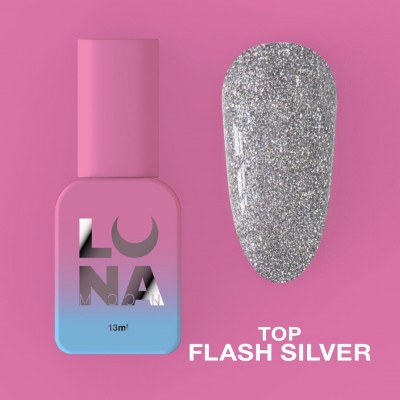 Top gel Flash Silver 13 ml Lunamoon