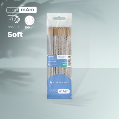 Refill set nail file papmAm (soft) wood SMART 20 100 grit (10 pcs)