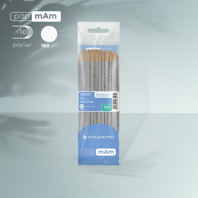 Refill set nail file papmAm wood SMART 22 100 grit (10 pcs)