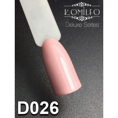 Gel polish D026 8 ml Komilfo Deluxe (light, creamy-beige-pink, enamel)