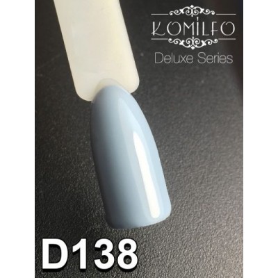 Gel polish D138 8 ml Komilfo Deluxe (gray-blue, enamel)