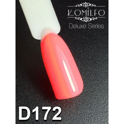 Gel polish D172 8 ml Komilfo Deluxe (bright, rich orange-coral, neon)