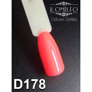 Gel polish D178 8 ml Komilfo Deluxe (pink-peach, neon, enamel)