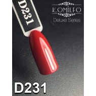 Gel polish D231 8 ml Komilfo Deluxe (brick-burgundy, enamel)