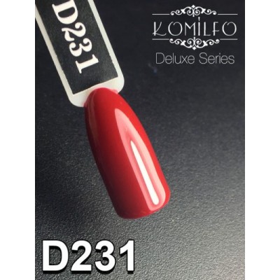 Gel polish D231 8 ml Komilfo Deluxe (brick-burgundy, enamel)