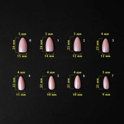 Komilfo SoFast Nail Forms Nude Almond 300 pcs
